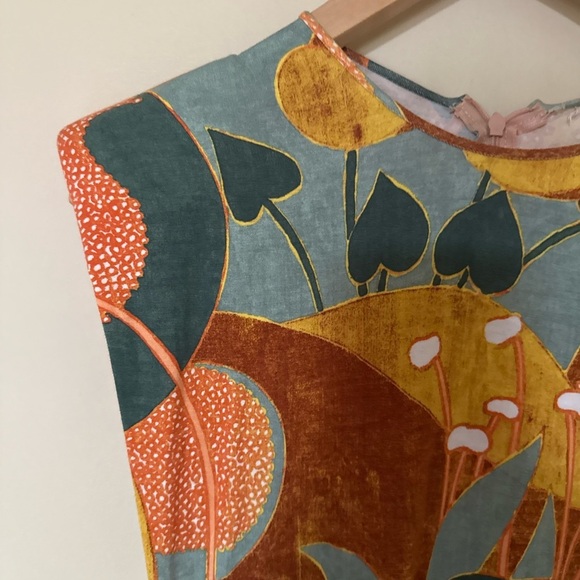 Zara Colorful Retro Style Floral Cutout Maxi Dress - Picture 6 of 12